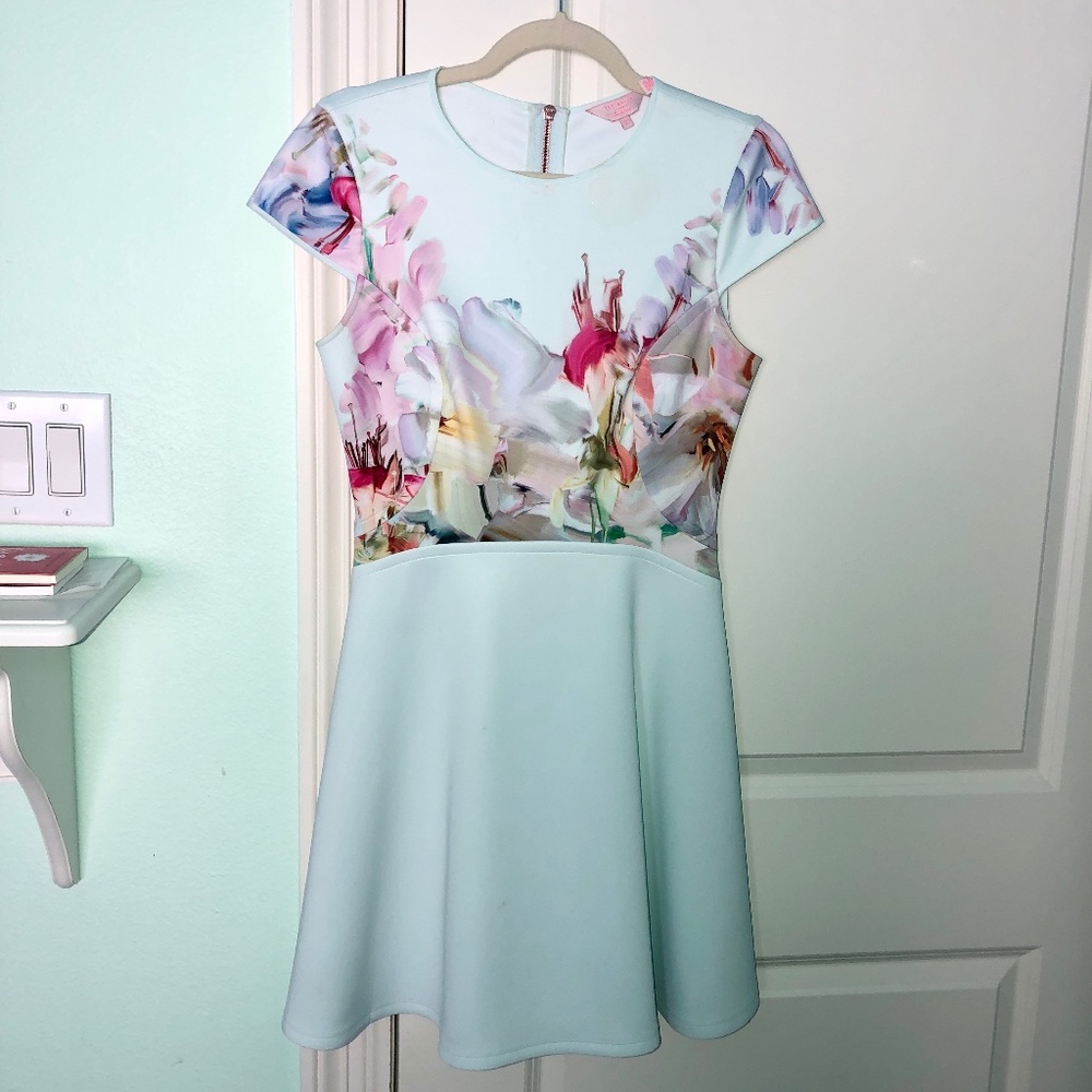 Ted Baker Rivana Hanging Gardens Mint Floral Dress